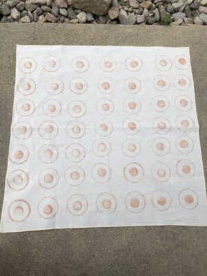 Ocher Print Bandanna- Circles