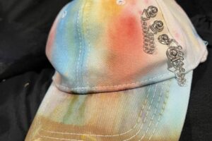 Dyed Adjustable Baseball Hat with Chains and Loops