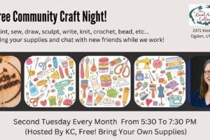 FREE Community Craft Night – Second Tuesday Every Month, From 5:30 To 7:30 PM (Hosted By KC, Classroom A&B, Free-Bring Your Own Supplies)