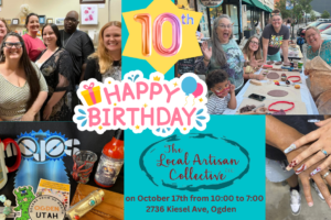 10 YEARS!!!!!  Come Celebrate with US!  Happy Birthday TIME!! on October 17th from 10:00 am to 7:00 pm (With tons of cool Artist, all over the store and in front of the store, FREE)