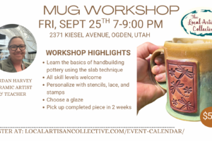 Mug Workshop, 9/25/2026 7:00 – 9:00pm (Taught by Jordan, Classroom, $55)