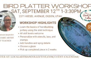 Bird Platter Workshop, 9/12/26 1:00 pm – 3:30 pm (Taught by Jordan, Classroom, $55)